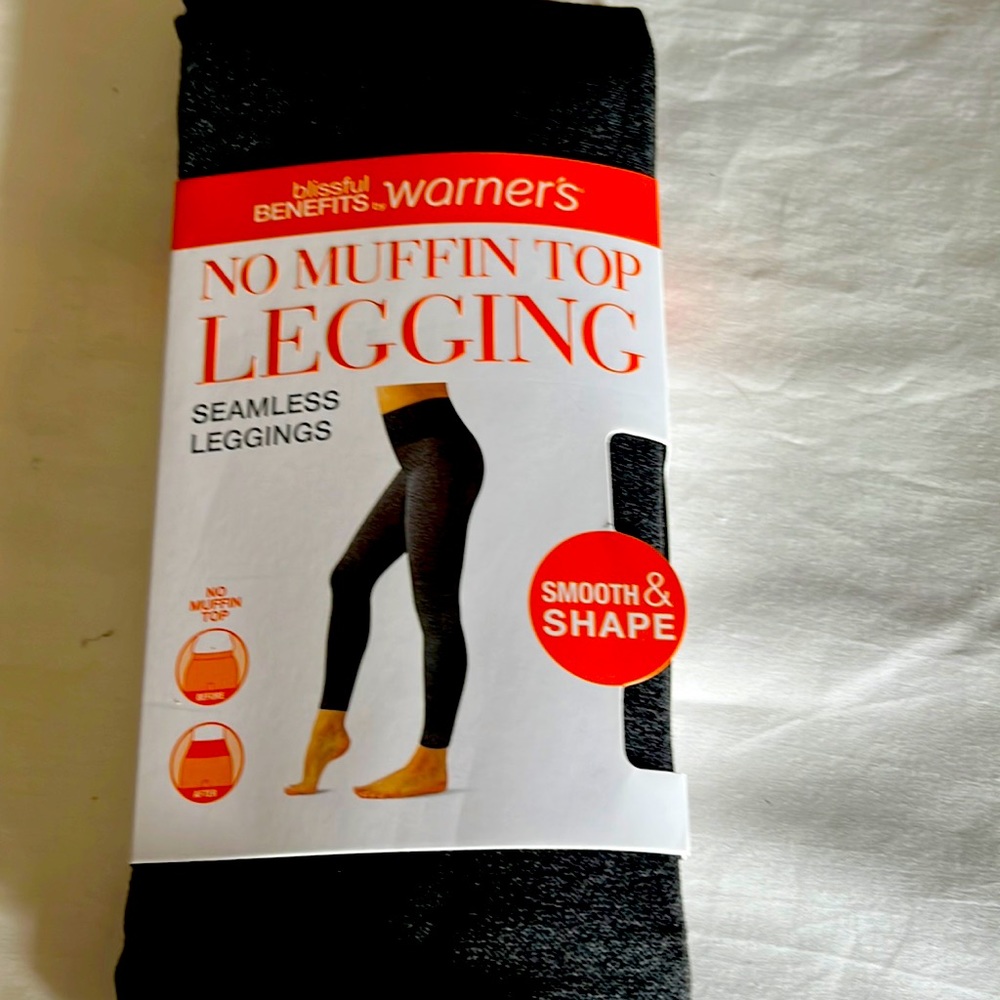 NEW in package- Blissful benefits muffin top leggings/ 2X-3X/dark grey heather